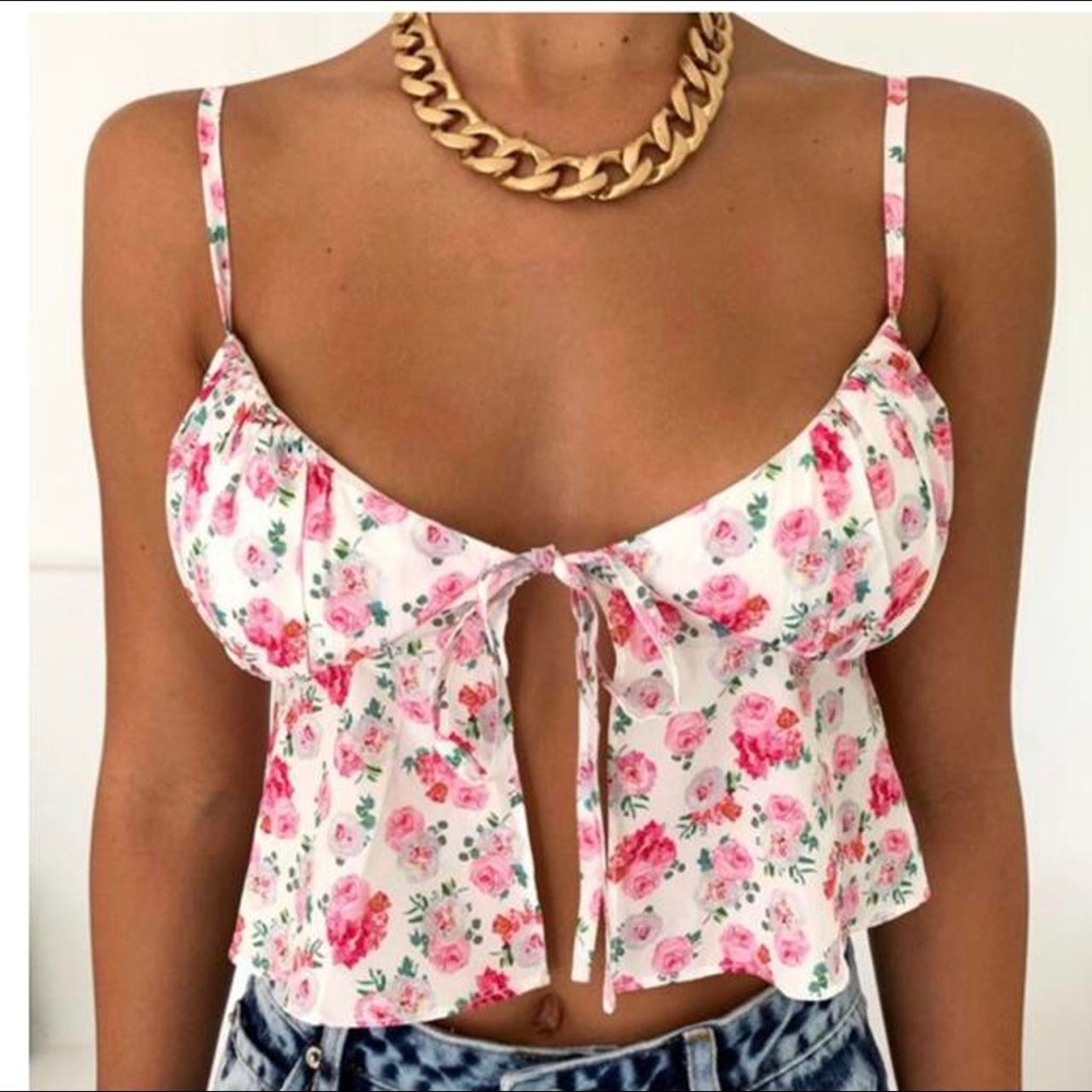 Tiger Mist floral Top Size Small